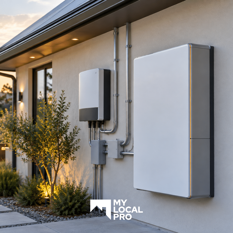 Modern residential solar battery and energy storage system
